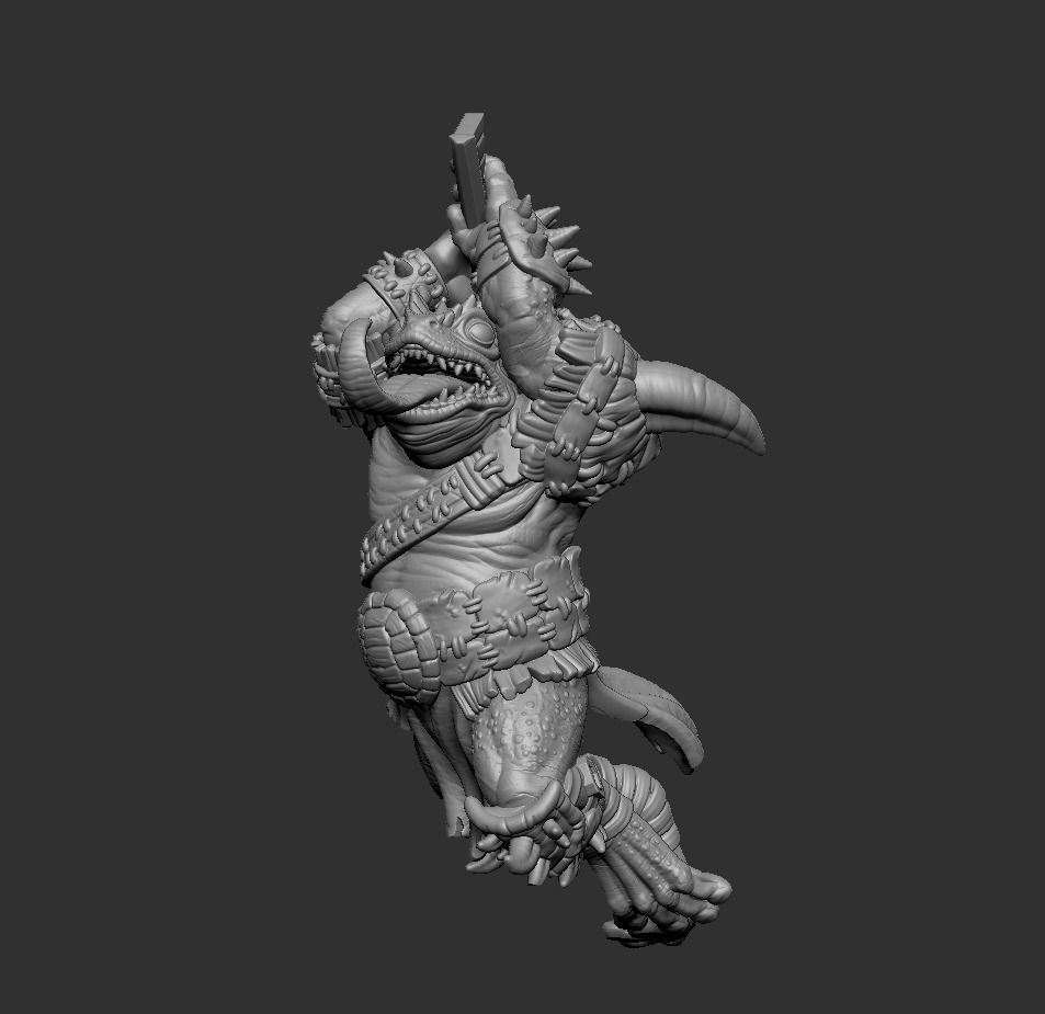 Fighter Frog  3D print model_1
