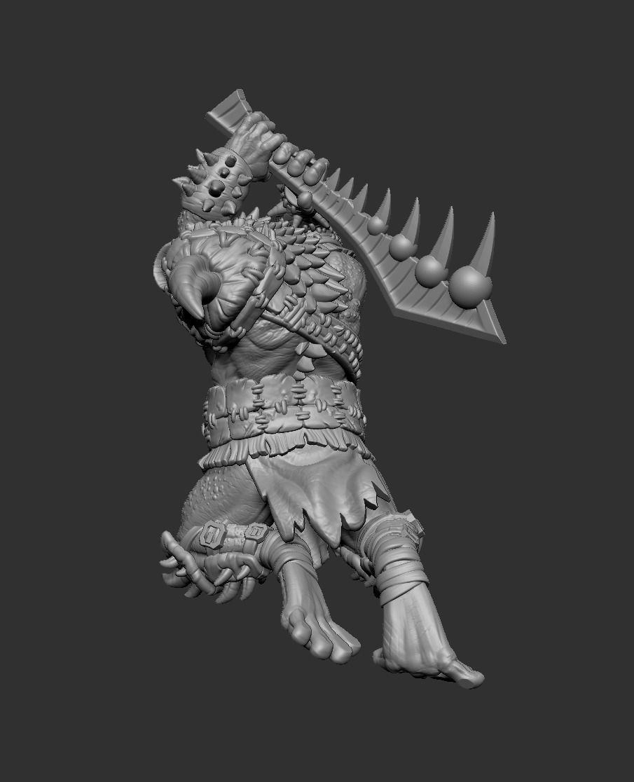 Fighter Frog  3D print model_3