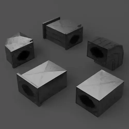 Ventilation duct - PBR pixel art - PSX retro style