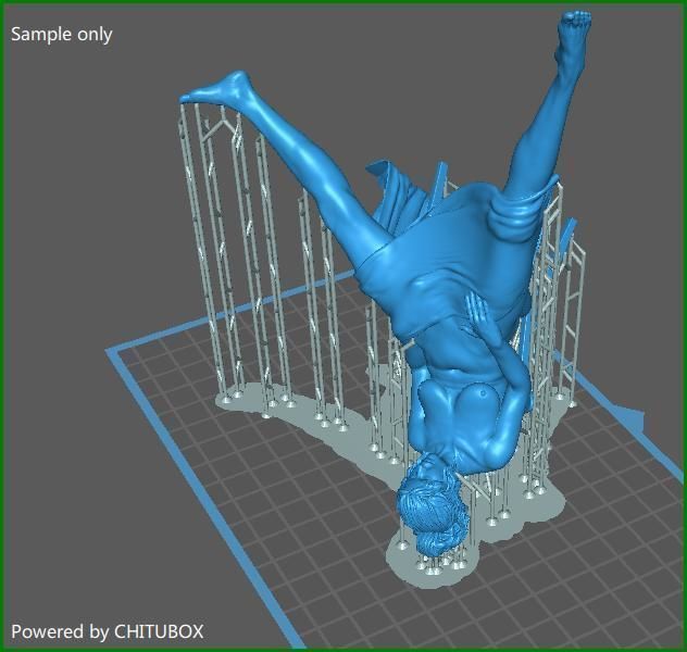 Chair nude female figurine for 3D printing 3D print model_10