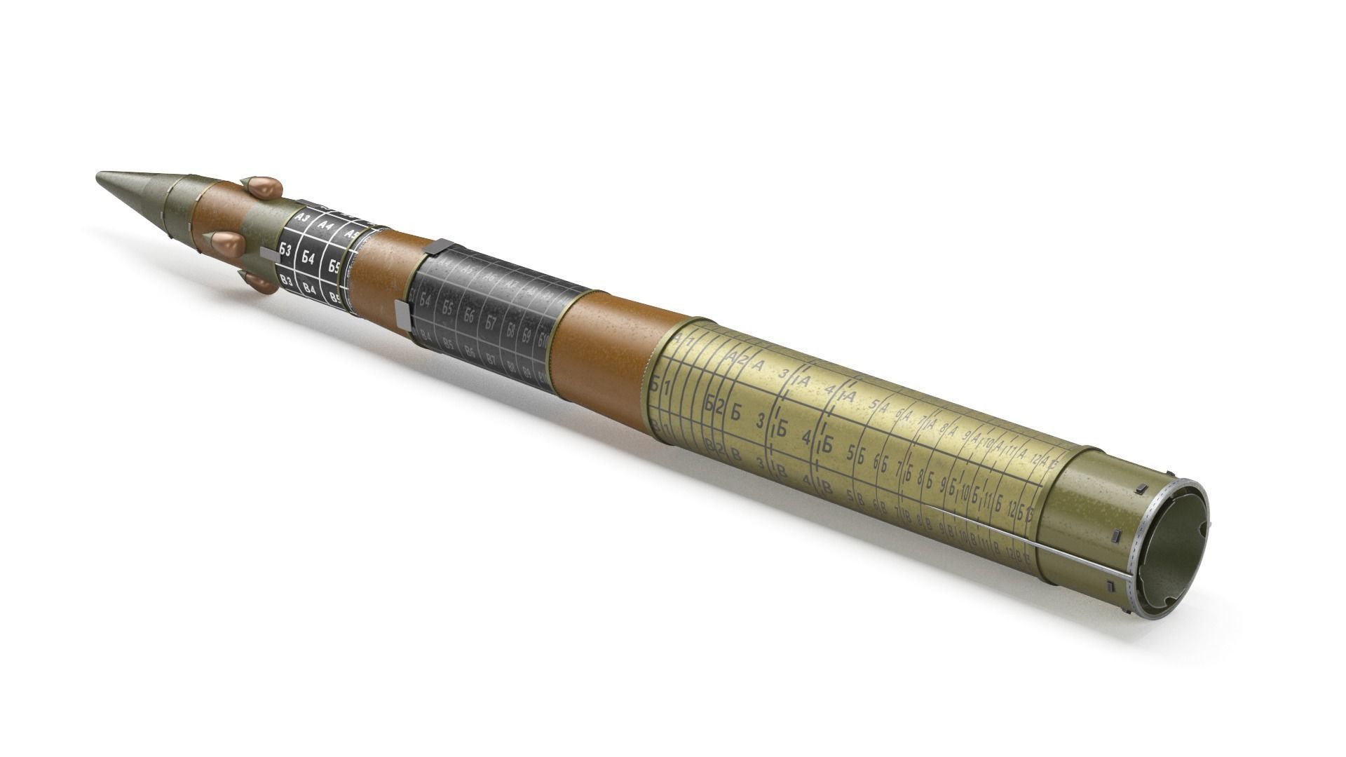 RT-2PM Topol SS-25 Sickle ICBM Missile 3D model_1