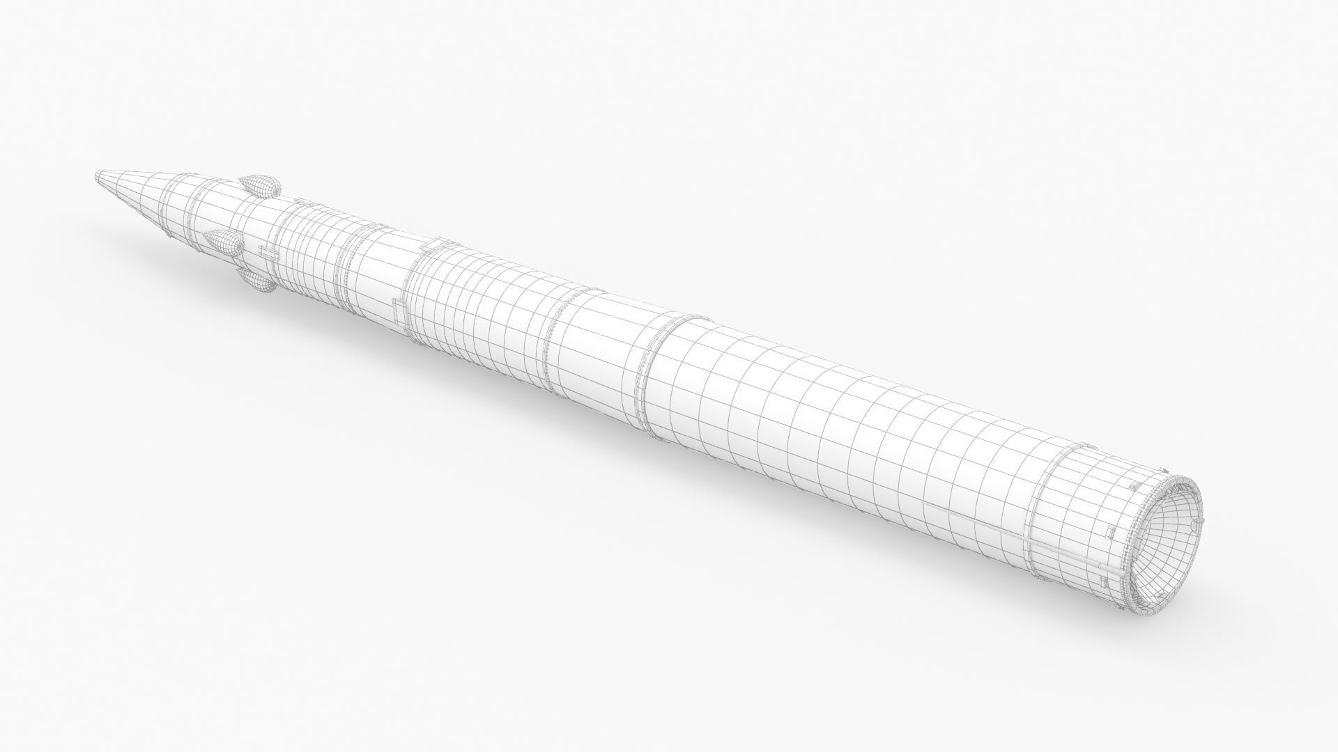 RT-2PM Topol SS-25 Sickle ICBM Missile 3D model_2