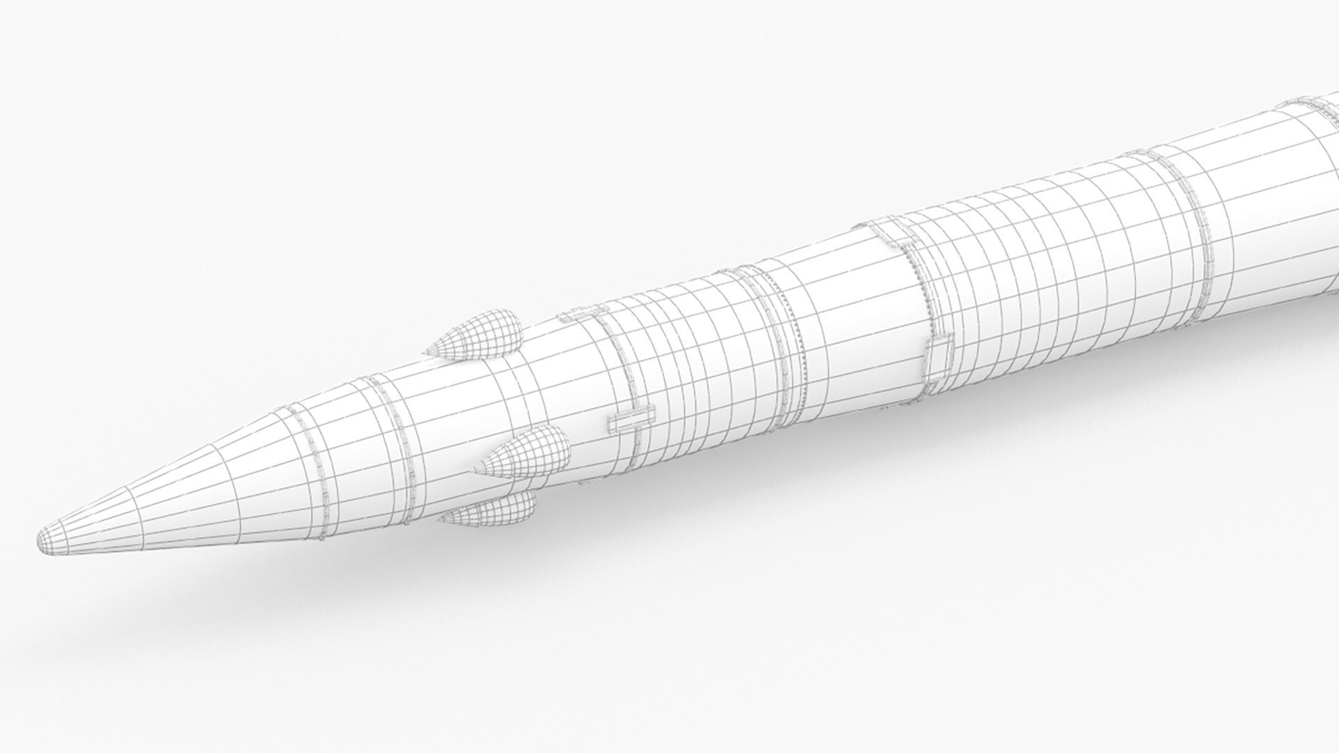 RT-2PM Topol SS-25 Sickle ICBM Missile 3D model_12