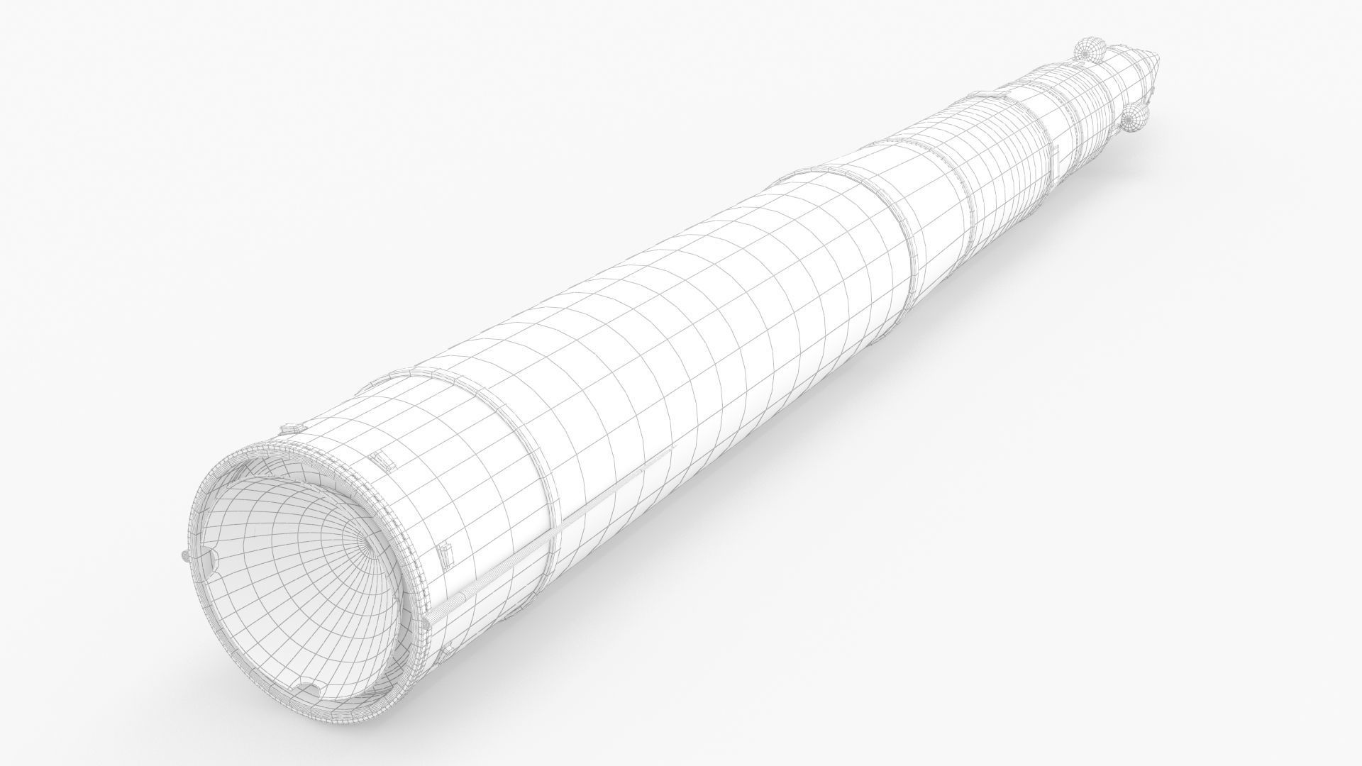 RT-2PM Topol SS-25 Sickle ICBM Missile 3D model_8