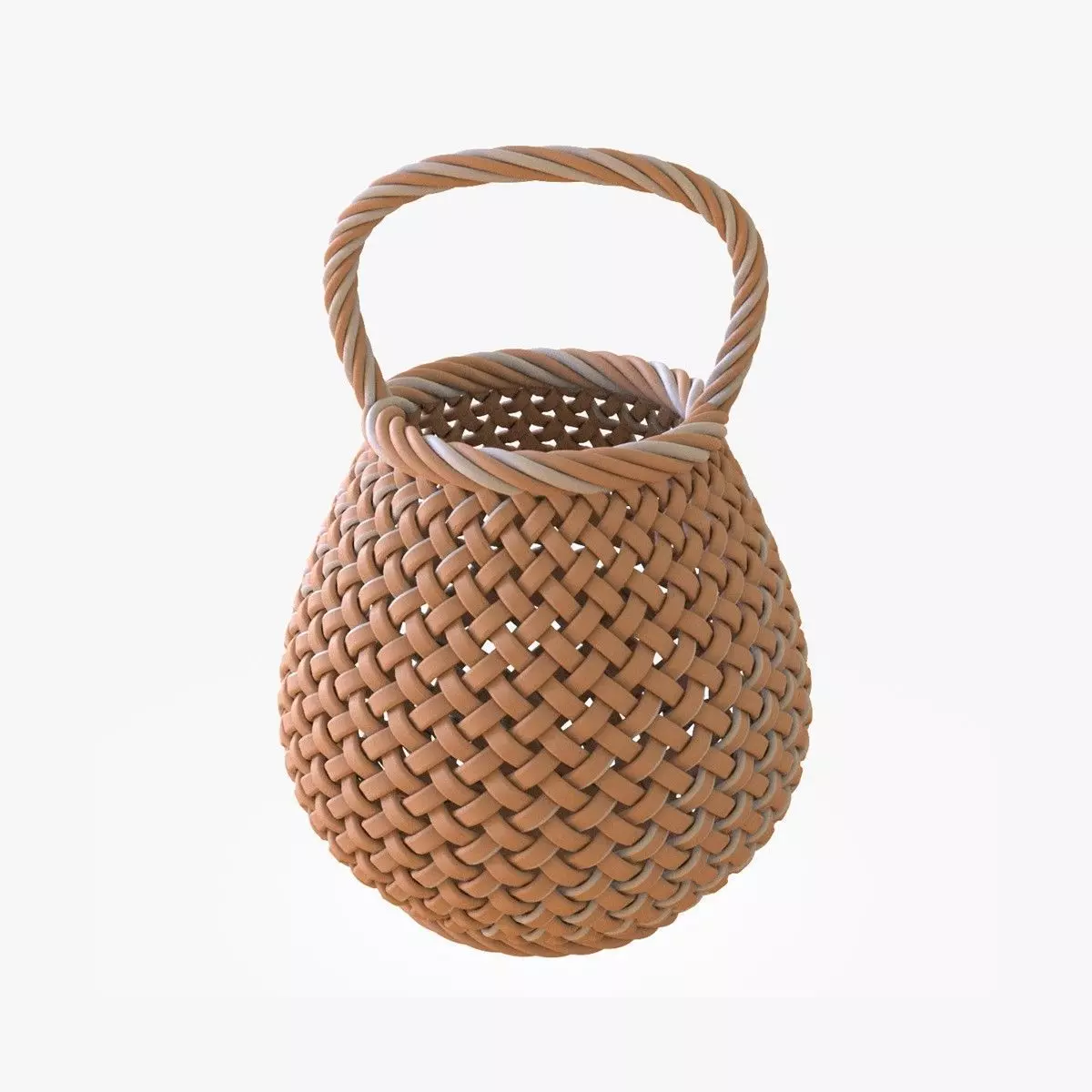 Basket with Handle 3D print model_0