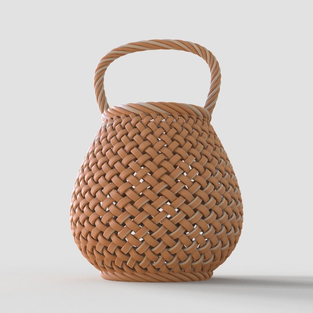 Basket with Handle 3D print model_8
