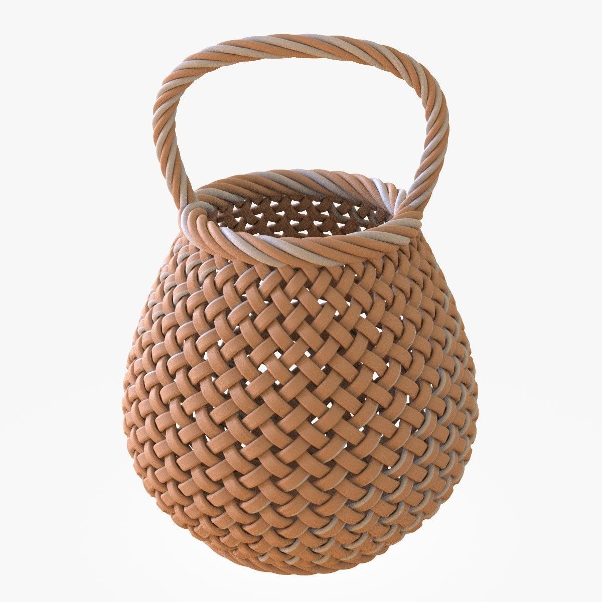 Basket with Handle 3D print model_5