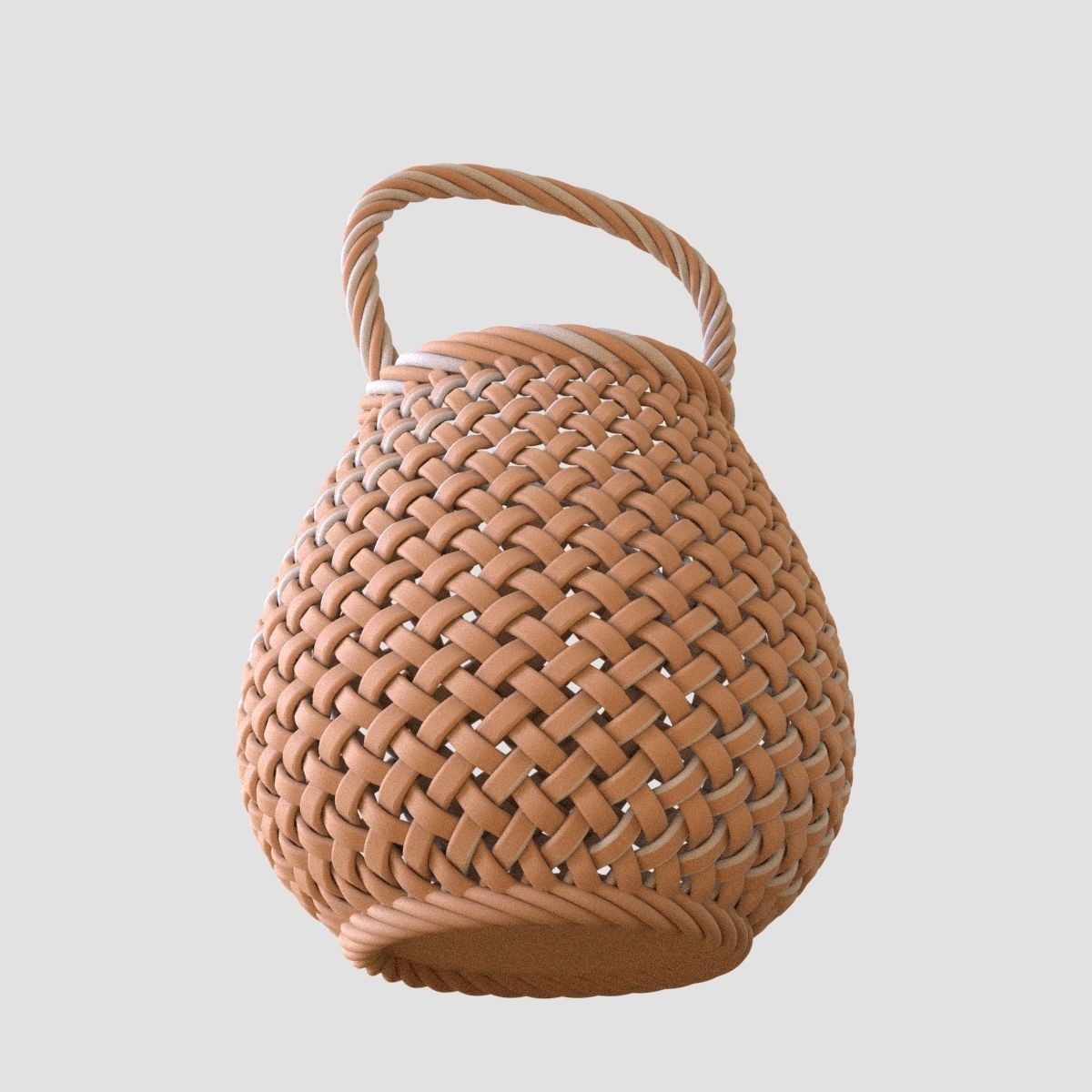 Basket with Handle 3D print model_9