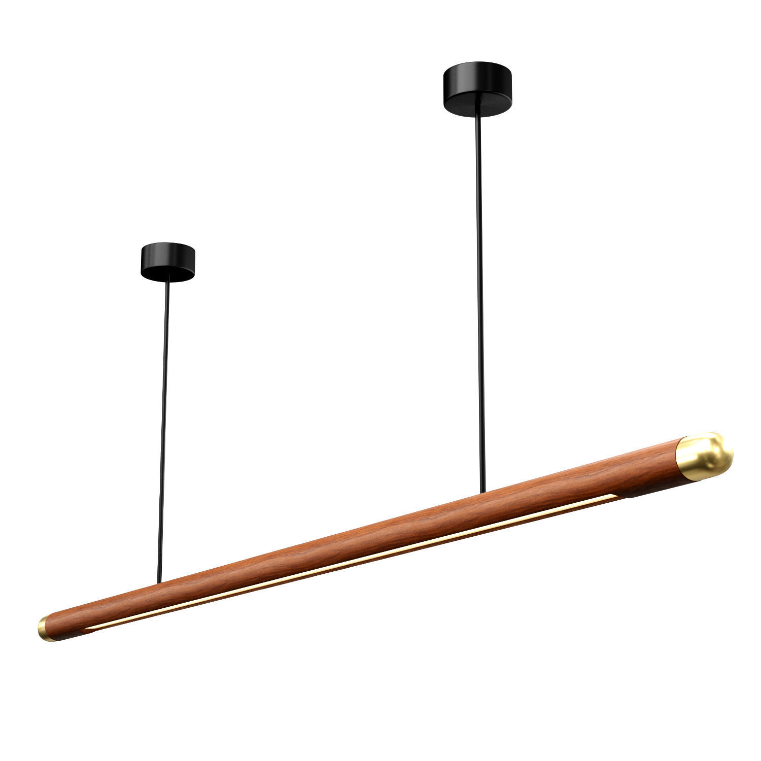 Black Walnut Dining Pendant Lights 3D model_2