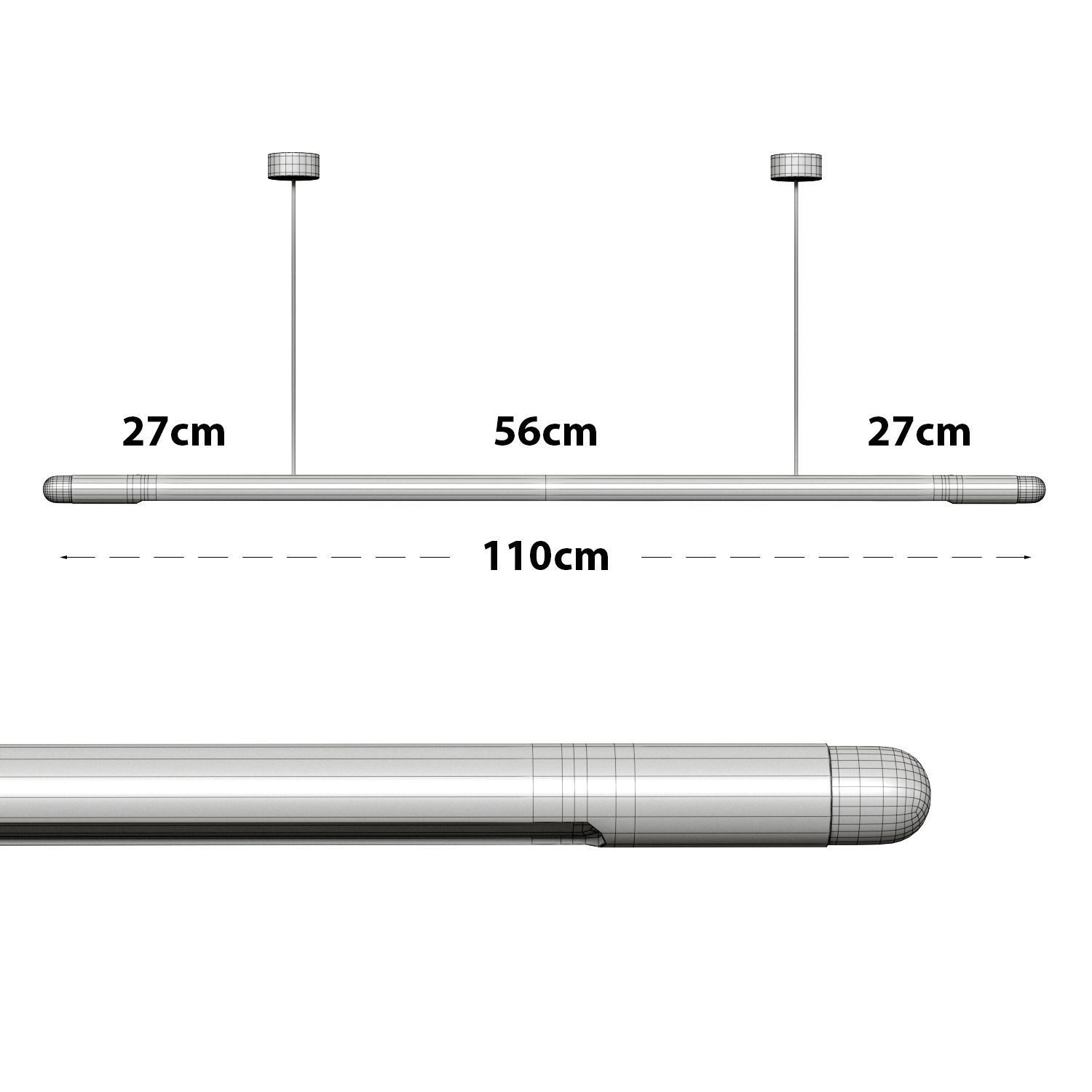 Black Walnut Dining Pendant Lights 3D model_3