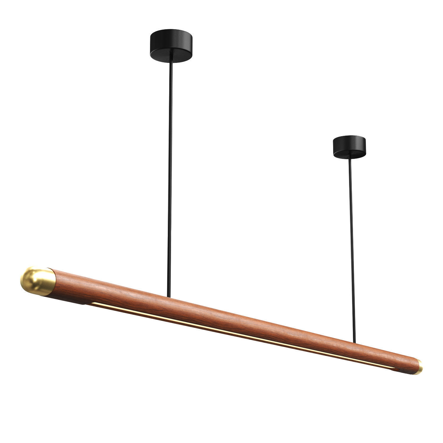 Black Walnut Dining Pendant Lights 3D model_1