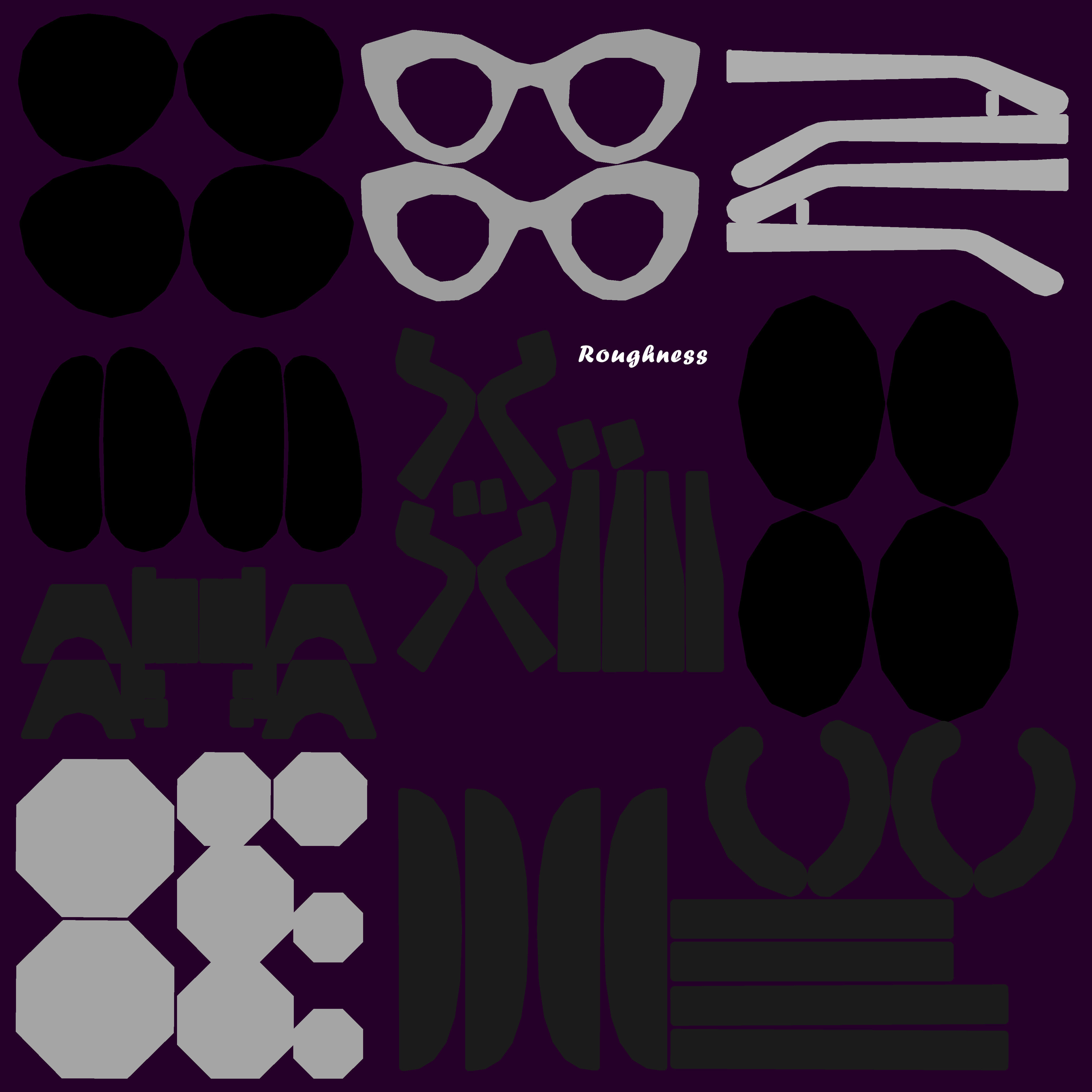 Womens Glasses 02 Low-poly 3D model_13