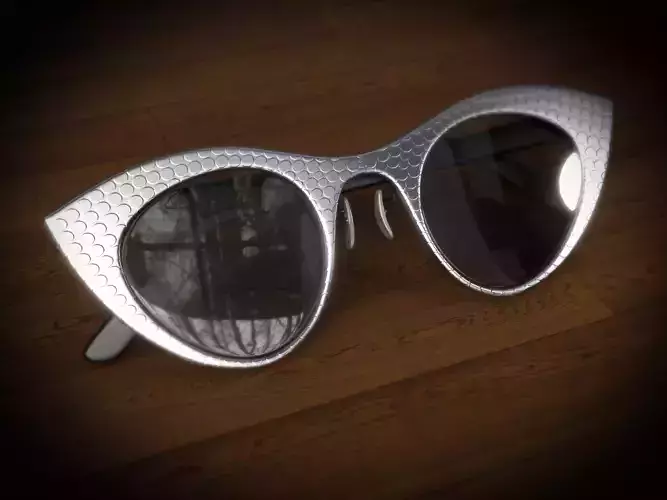 Womens Glasses 02 Low-poly 3D model