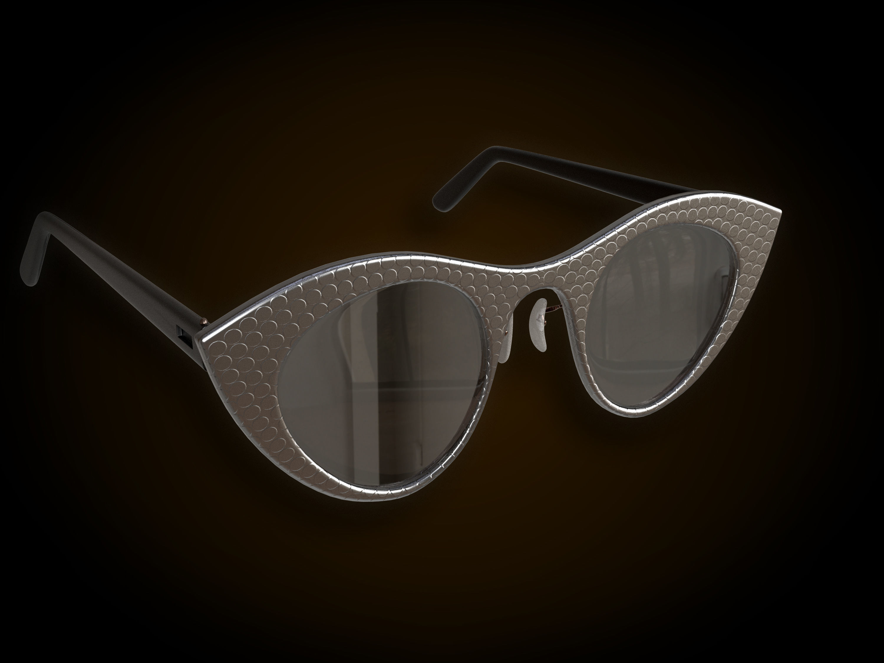 Womens Glasses 02 Low-poly 3D model_2