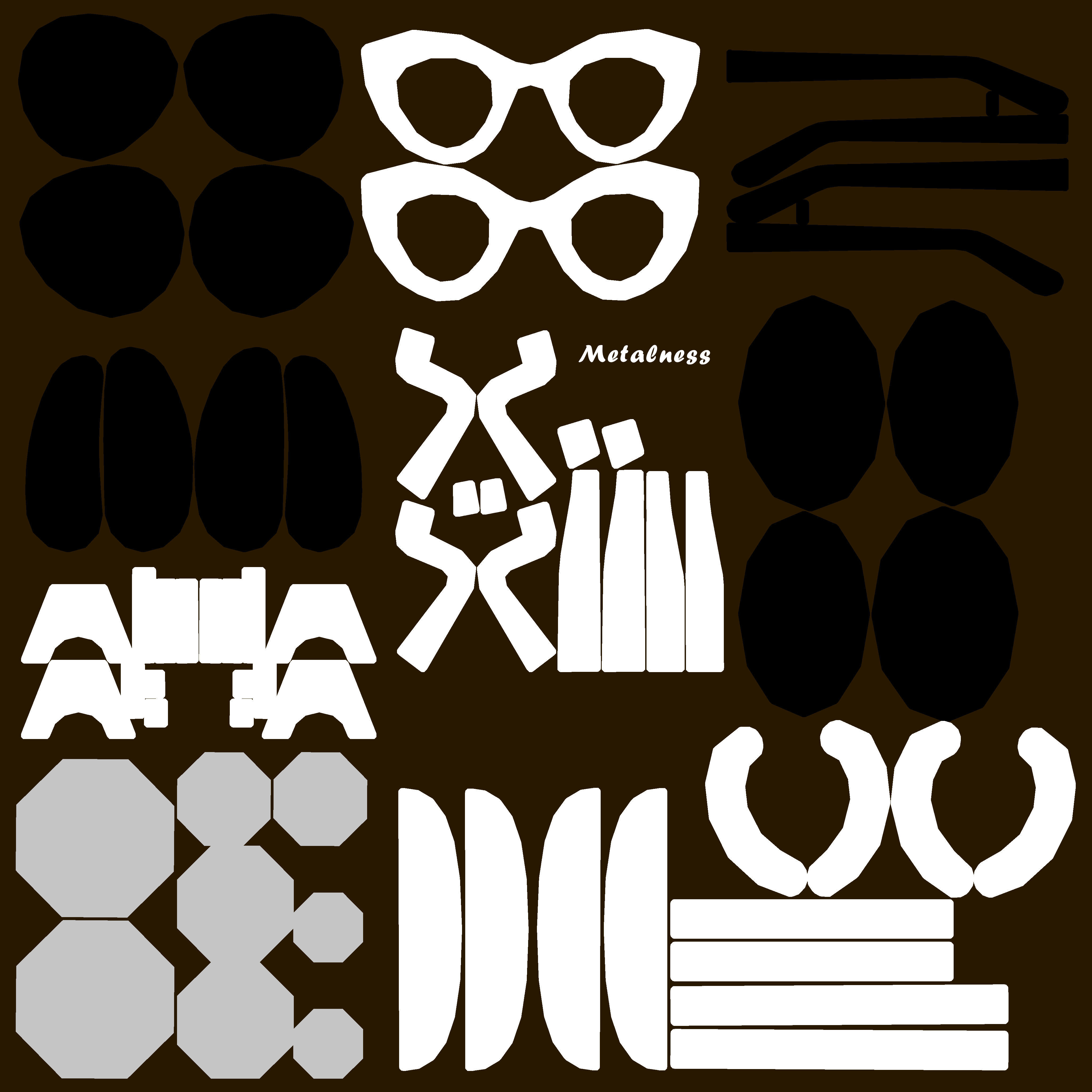 Womens Glasses 02 Low-poly 3D model_12