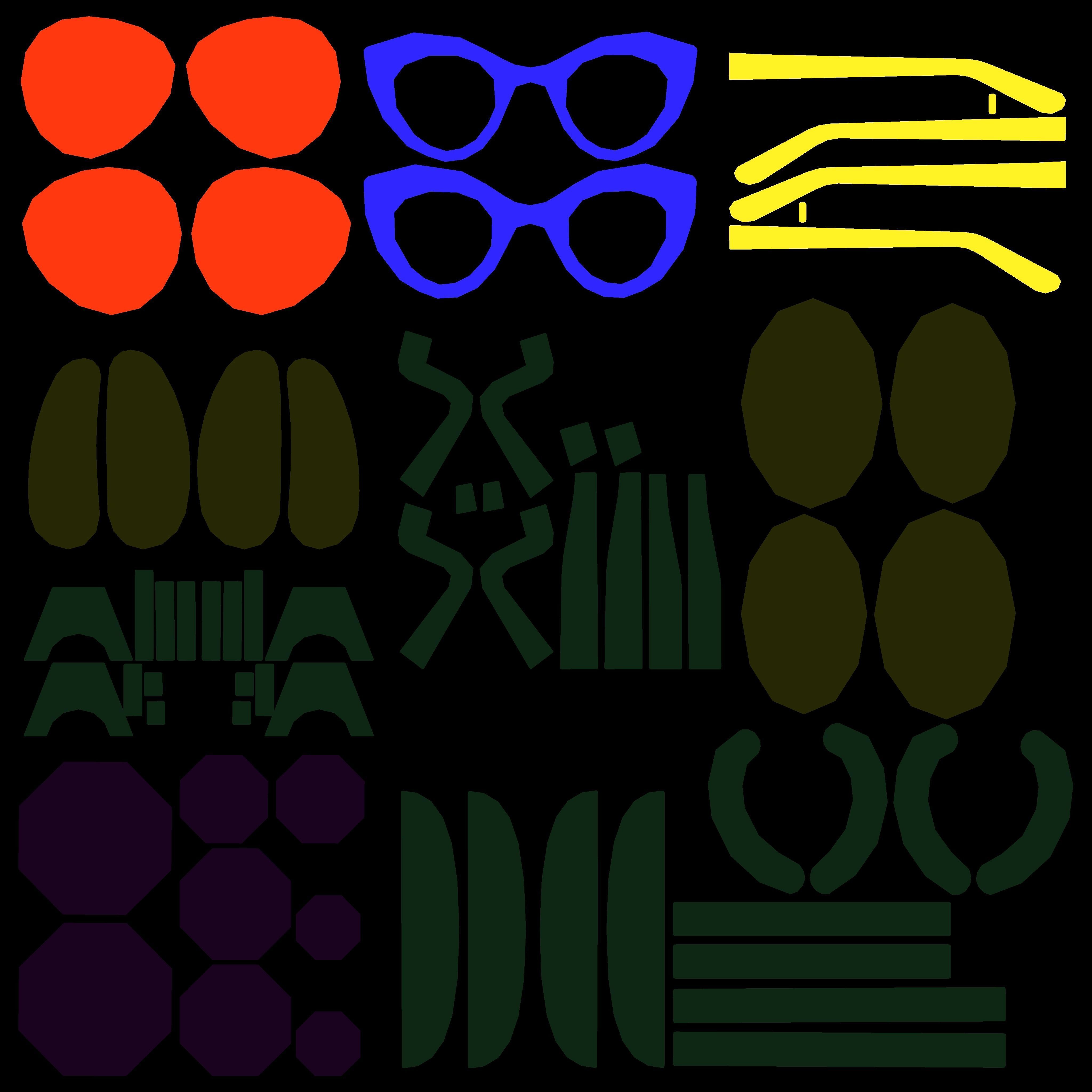 Womens Glasses 02 Low-poly 3D model_17