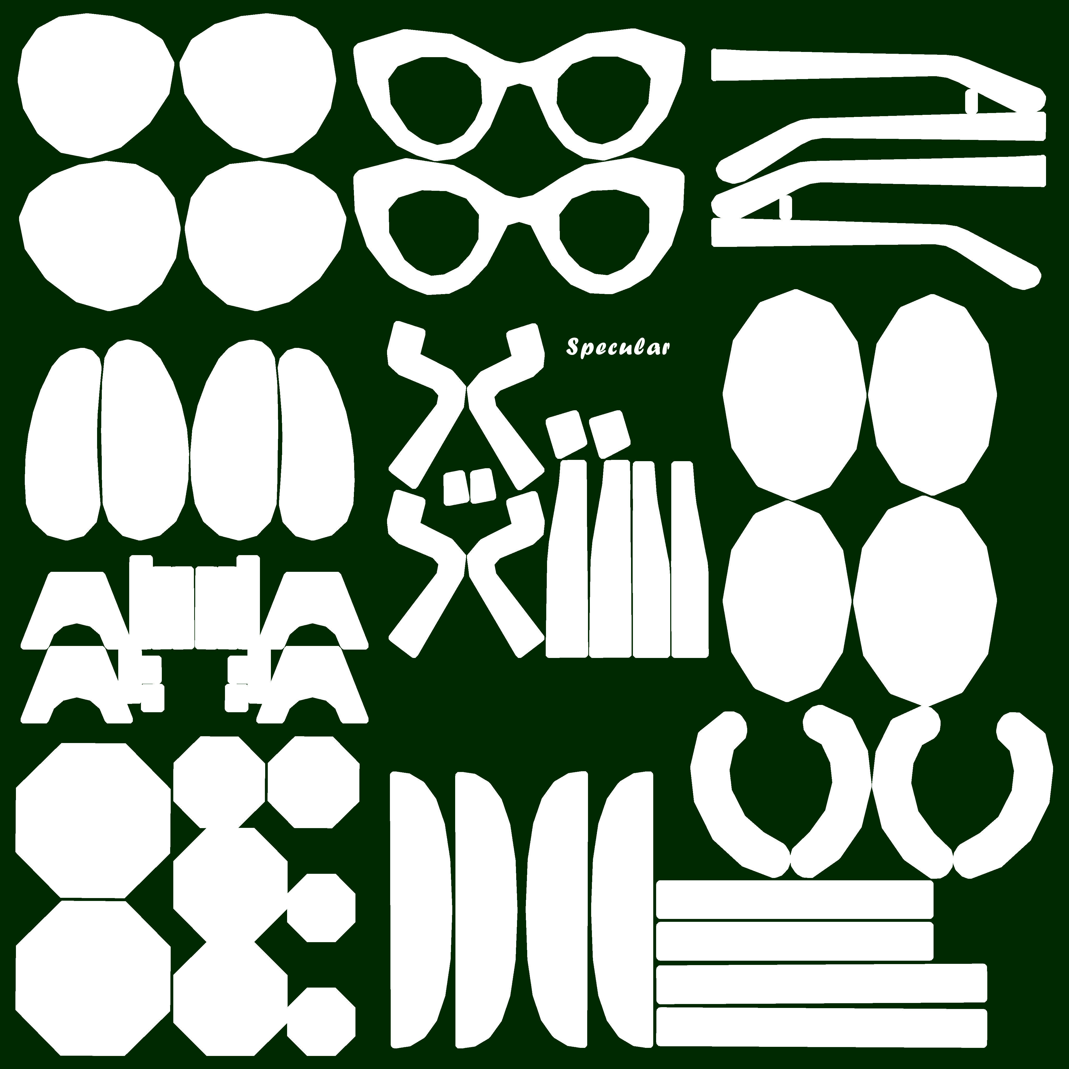 Womens Glasses 02 Low-poly 3D model_11