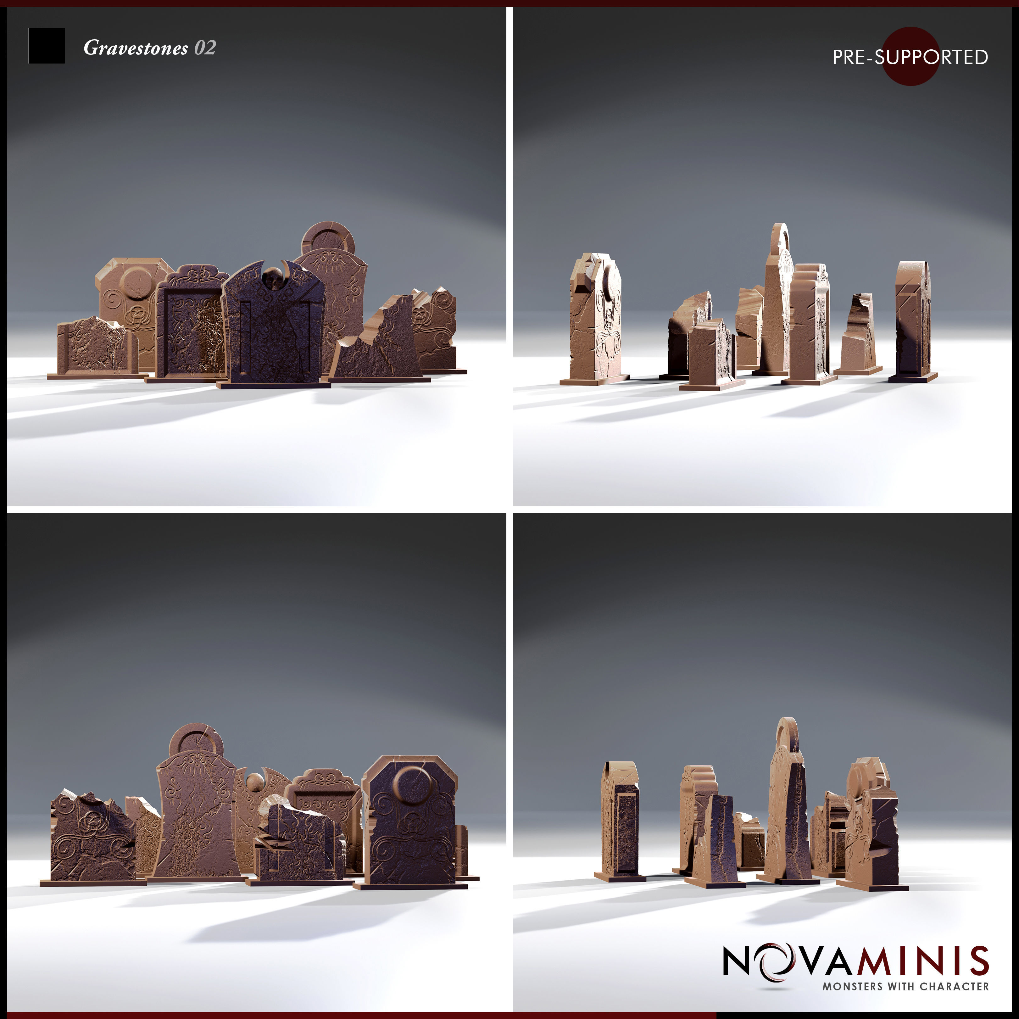 Gravestones 02 3D print model_2