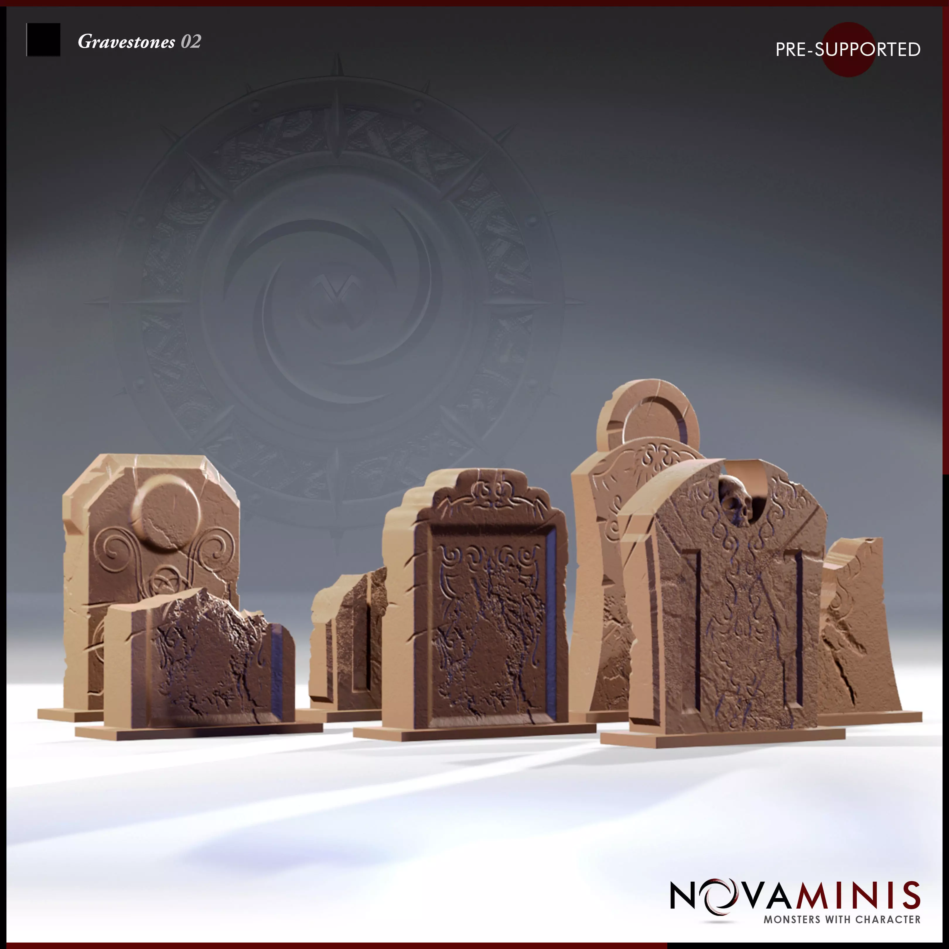 Gravestones 02 3D print model_0