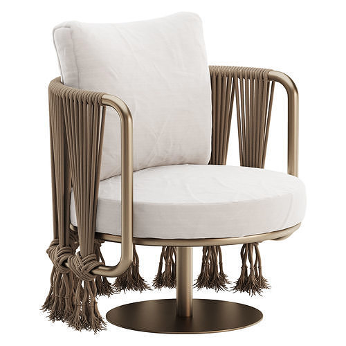 Kiel Outdoor Accent Chair Low-poly 3D model