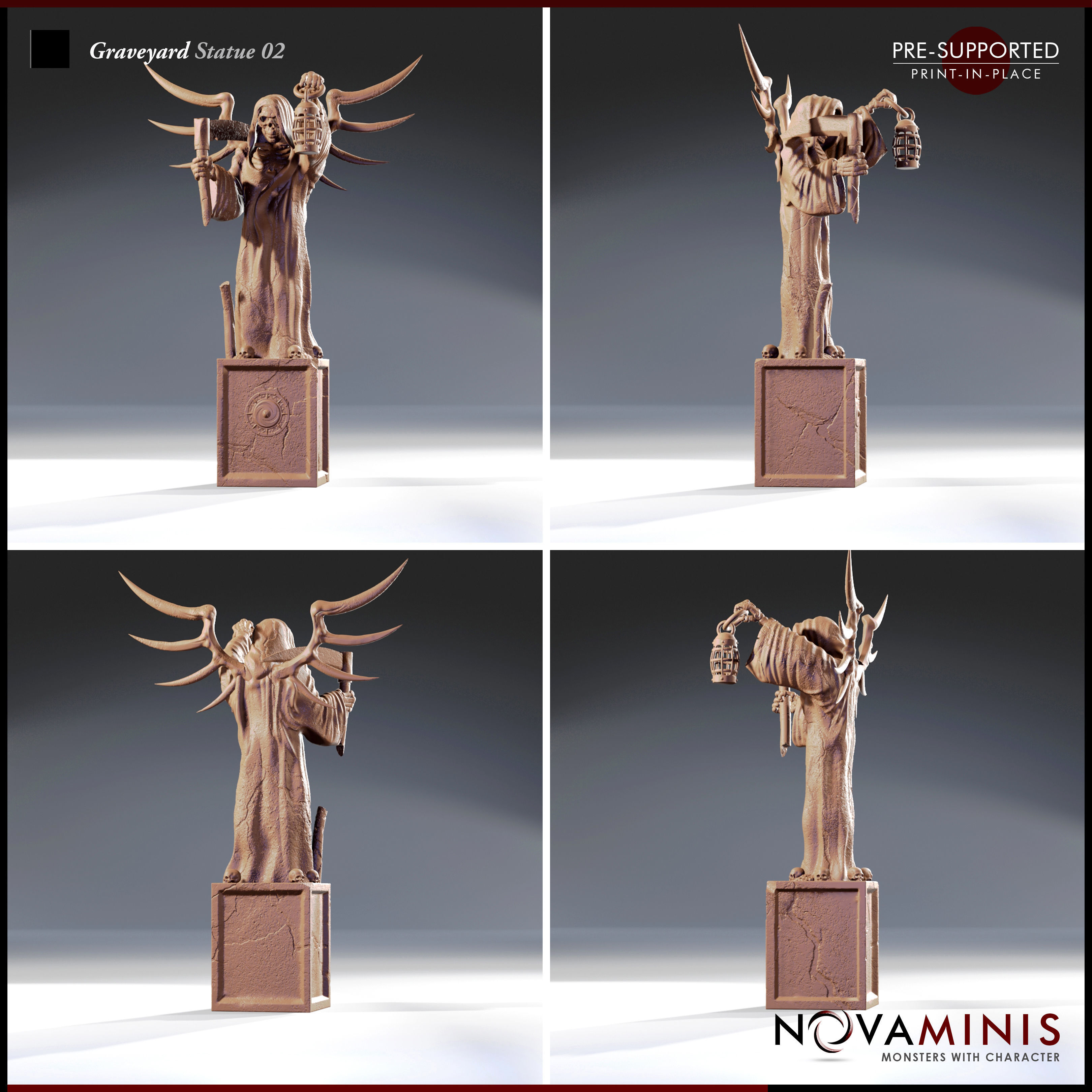 Graveyard Statue 02 3D print model_2