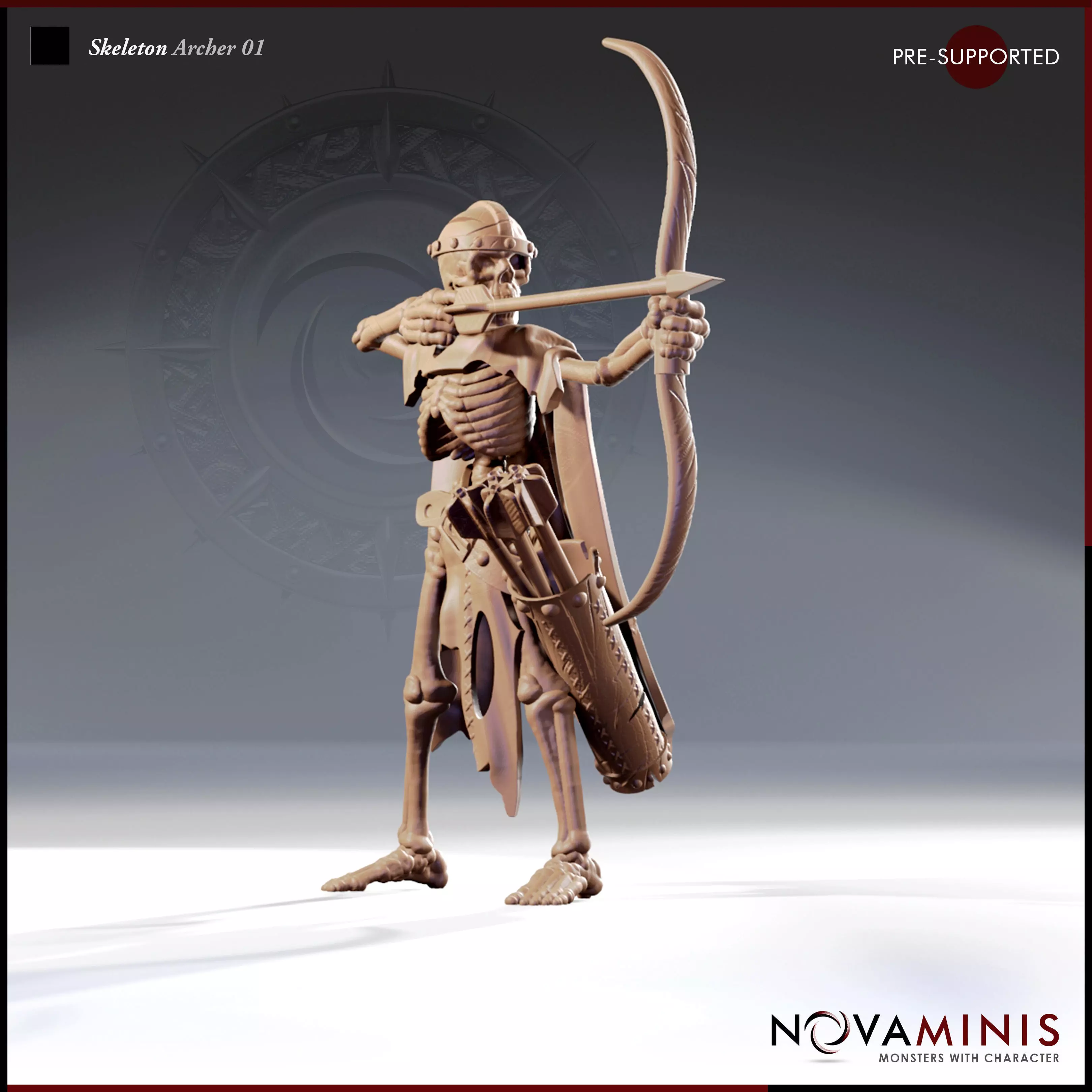 Skeleton Archer 01 3D print model_0