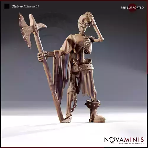 Skeleton Pikeman 01 3D print model