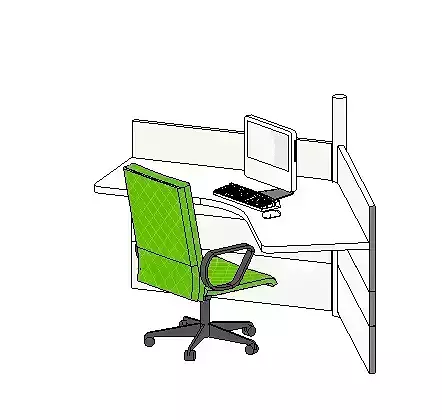 Teknion 24 sq ft workstation