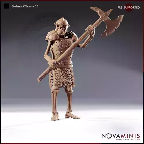 Skeleton Pikeman 02 3D print model