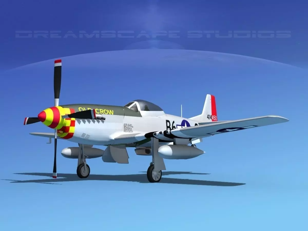 P-51D Mustang Old Crow 3D model