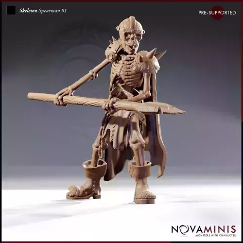 Skeleton Spearman 01 3D print model