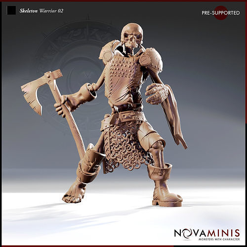 Skeleton Warrior 02 3D print model