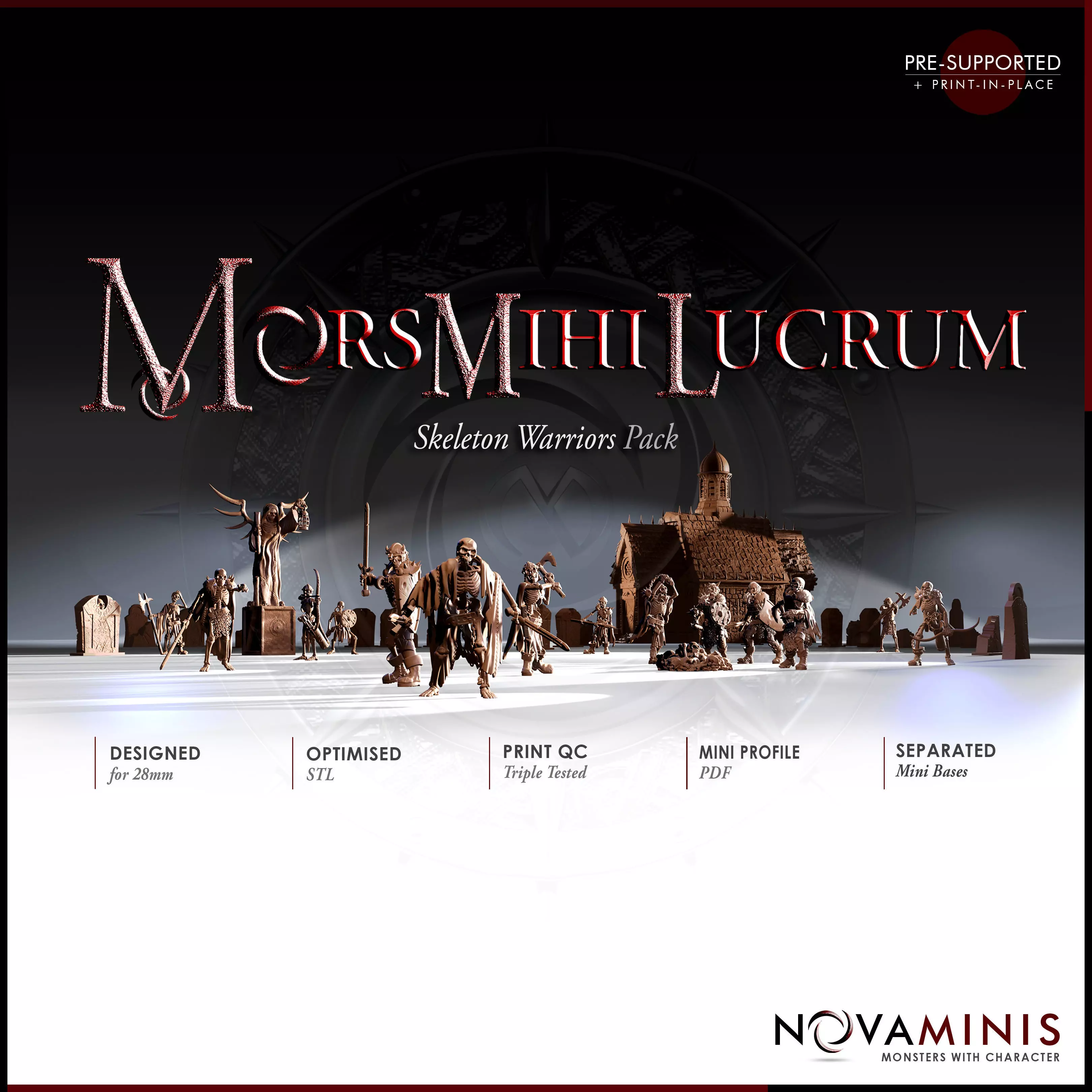 Skeleton Warriors - Mors Mihi Lucrum 3D Model Collection_0