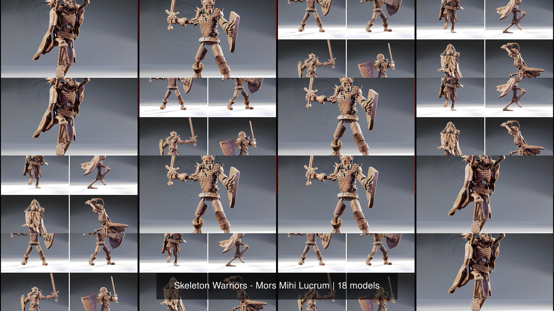Skeleton Warriors - Mors Mihi Lucrum 3D Model Collection_20