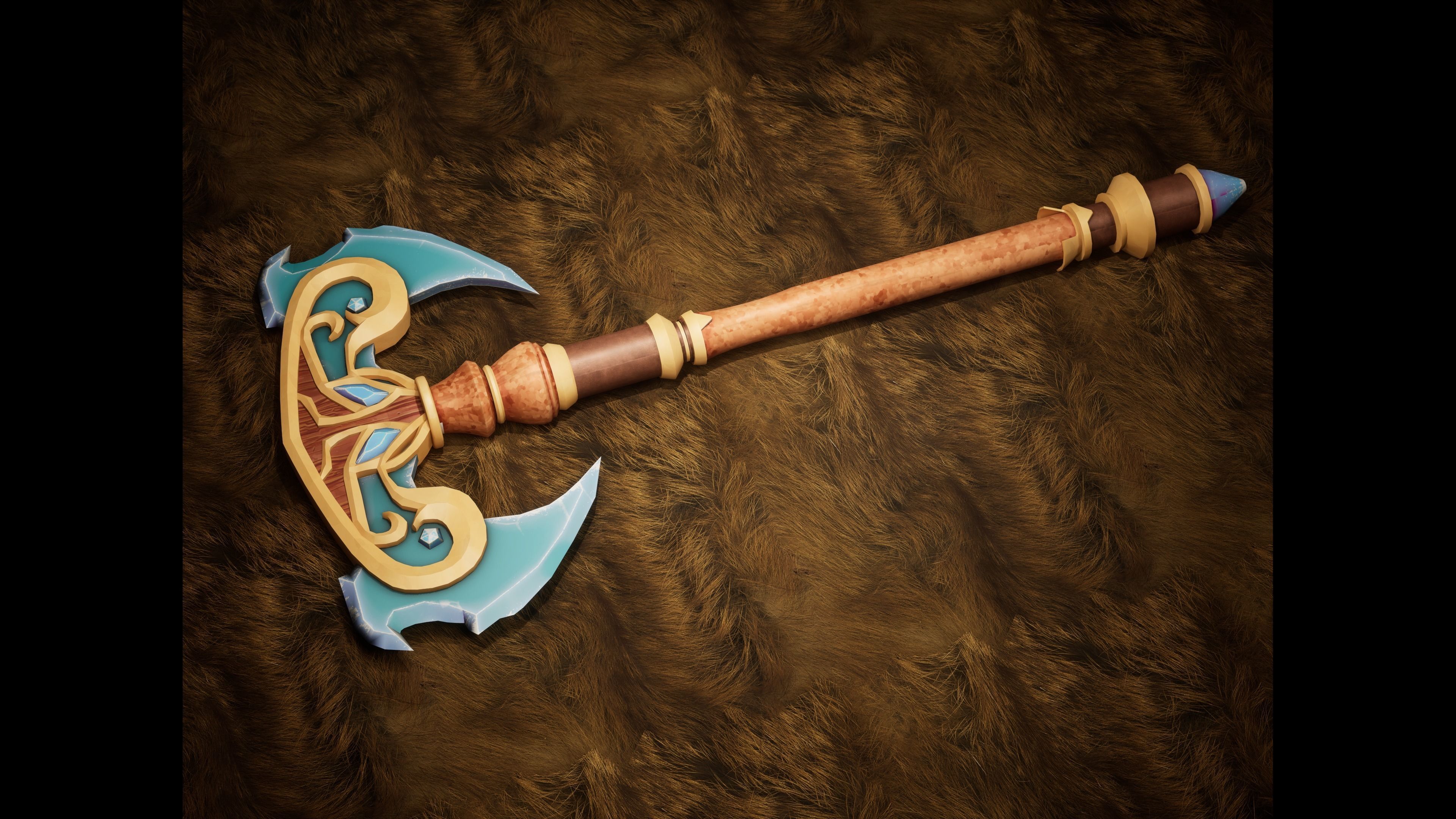 3D Nordic Sword - Exquisite Viking Weapon Model Low-poly 3D model_2