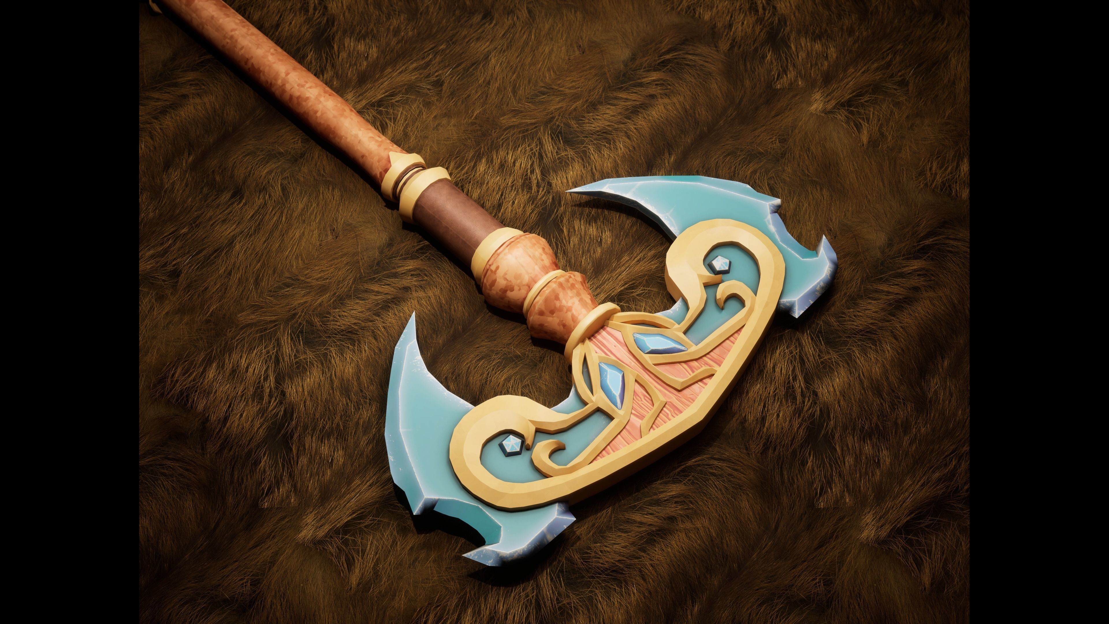 3D Nordic Sword - Exquisite Viking Weapon Model Low-poly 3D model_1