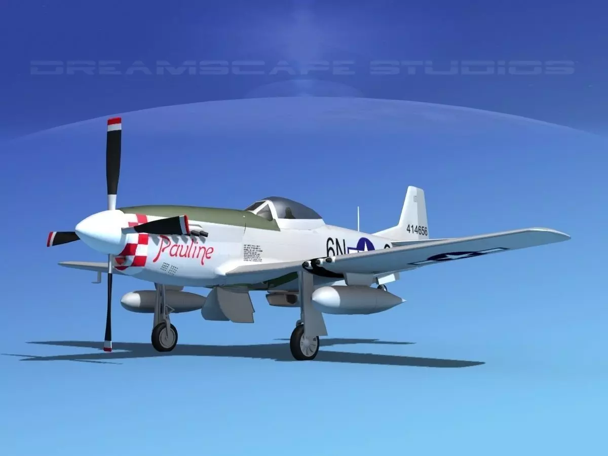 P-51D Mustang Pauline 3D model