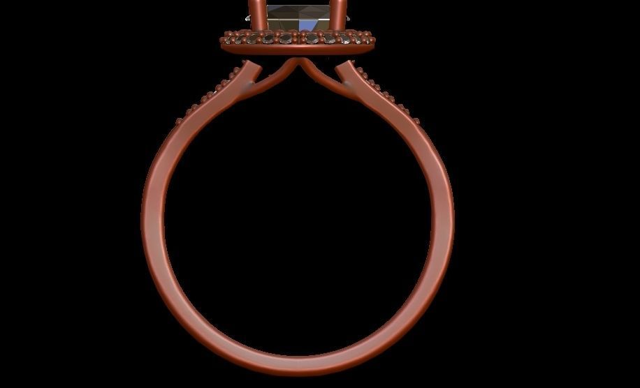 Halo Engagement Ring 3D print model_9