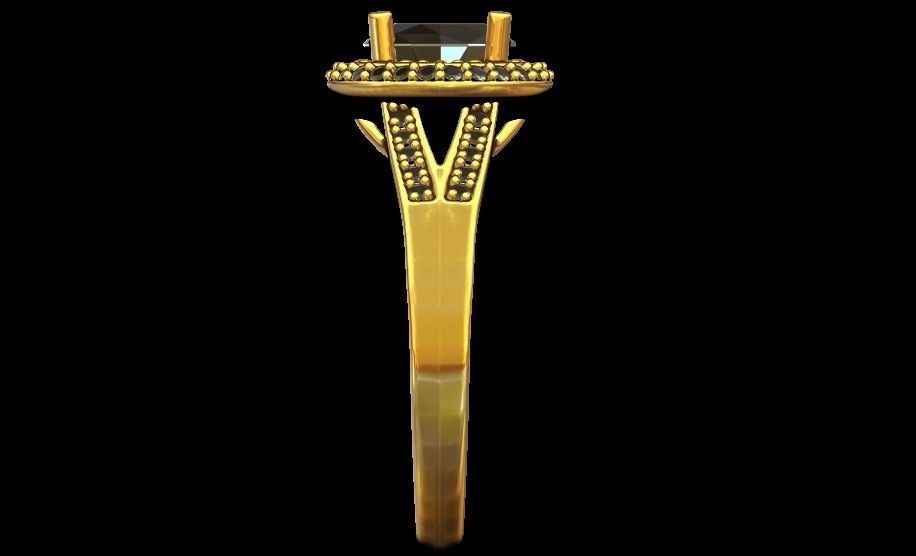 Halo Engagement Ring 3D print model_20