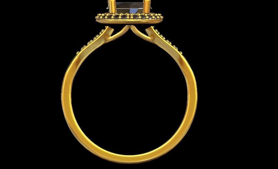 Halo Engagement Ring 3D print model_17