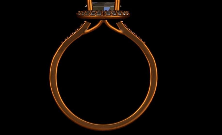 Halo Engagement Ring 3D print model_12