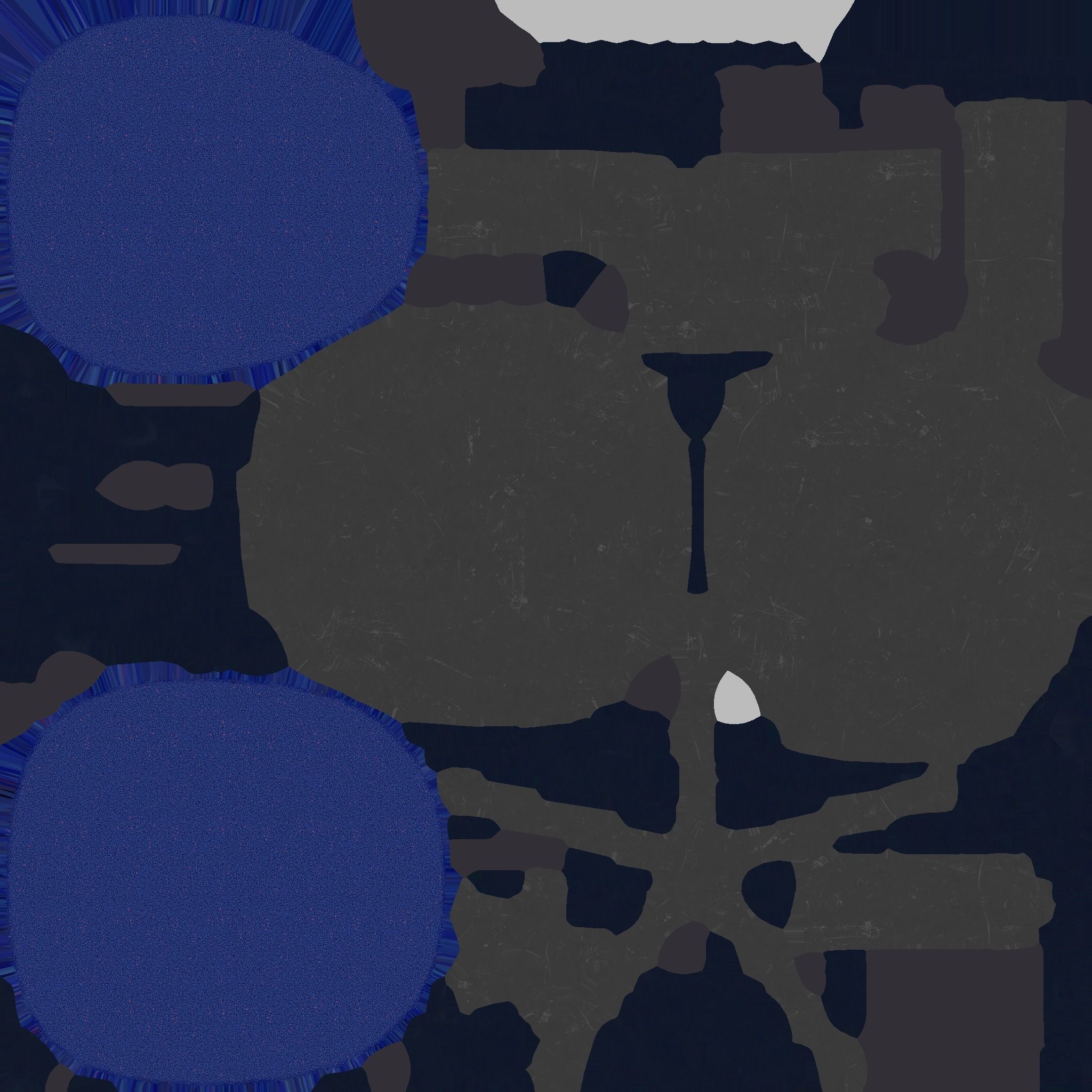 Office Chair Blue Low-Poly Game Ready PBR AR VR Low-poly 3D model_15