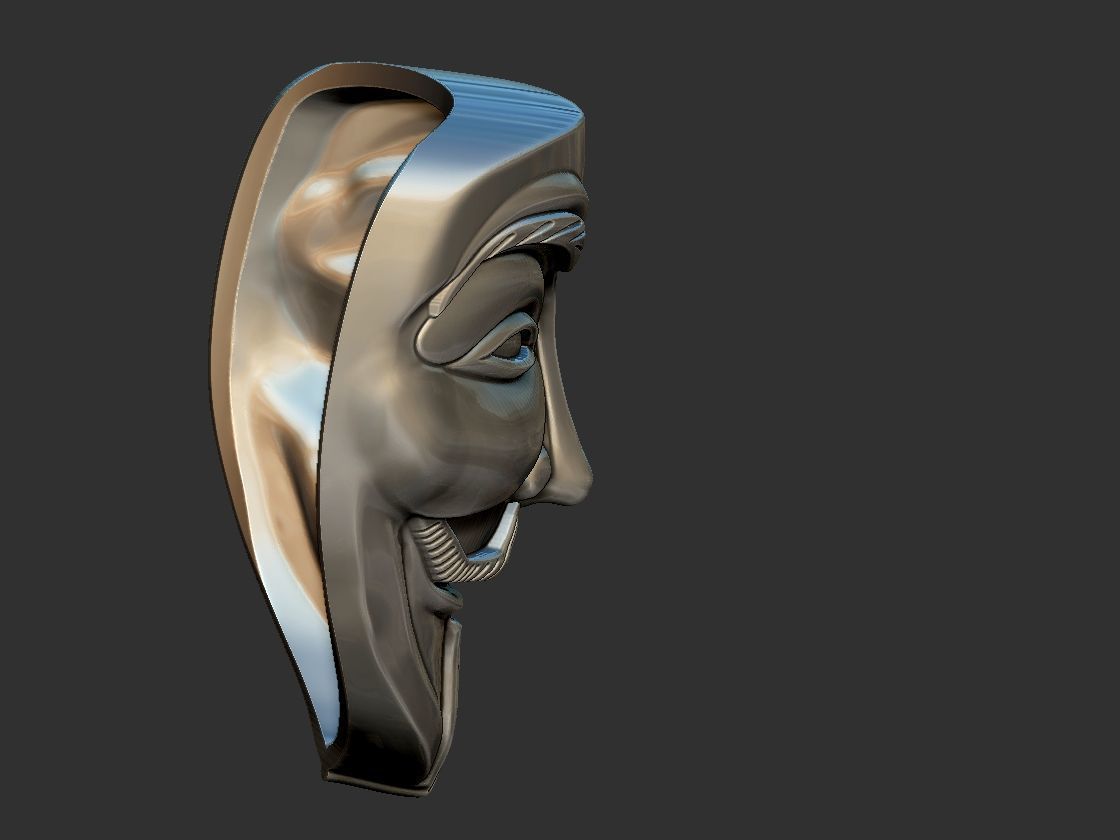 V for Vendetta - V de Vinganca 3D print model_3