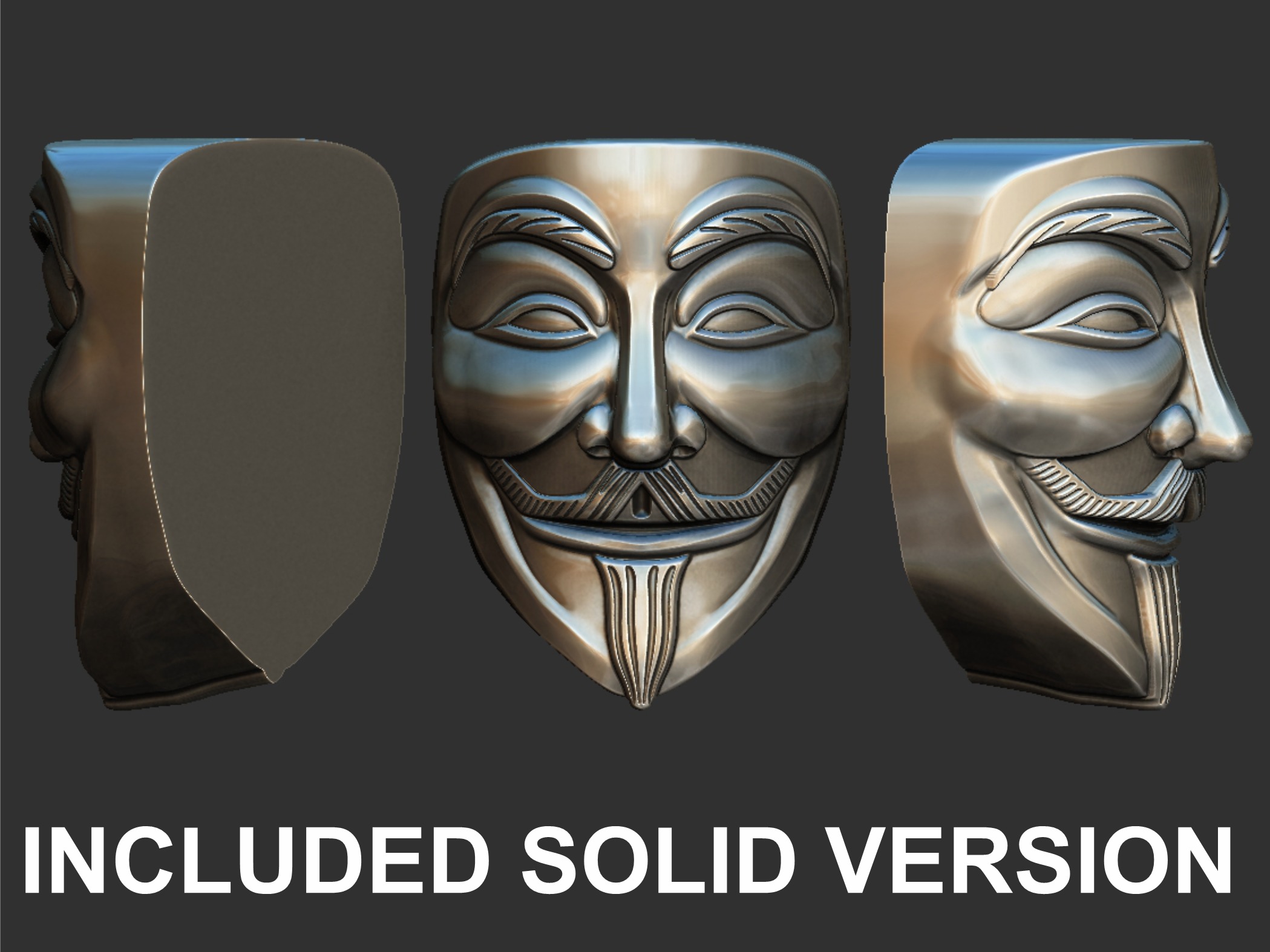 V for Vendetta - V de Vinganca 3D print model_5