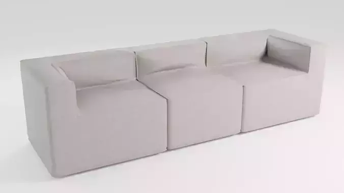 Sofa with simple lines in a modern style