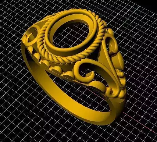 gem stone ring 3dm and stl file