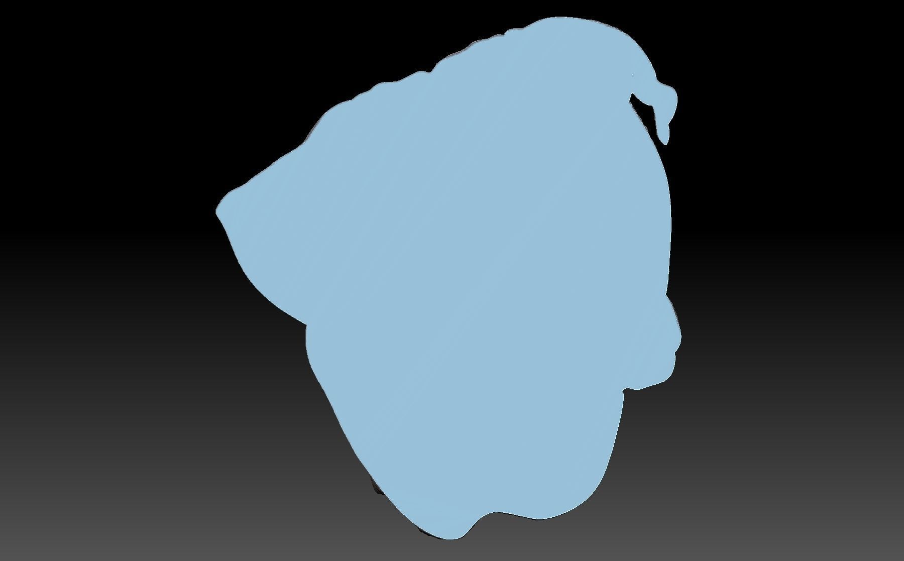 Dog head 3D print model_2