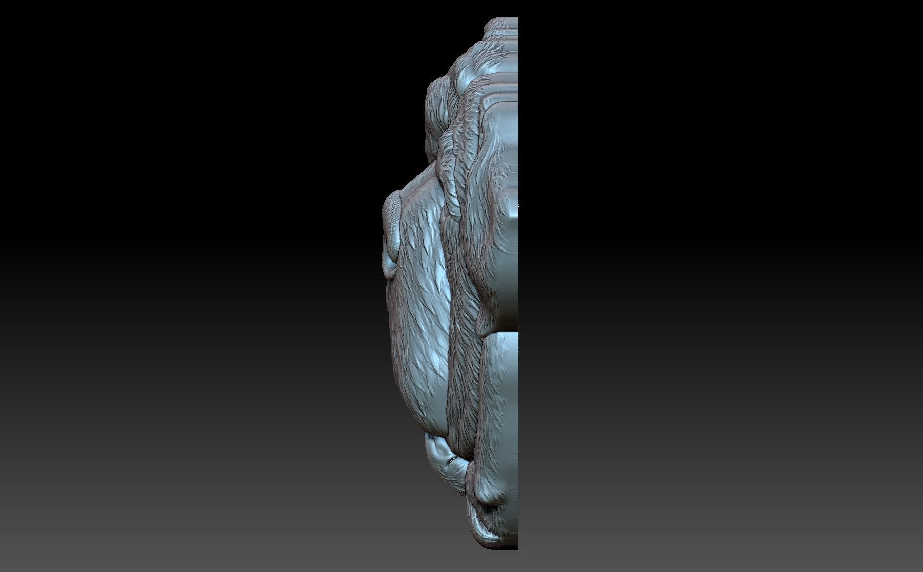 Dog head 3D print model_1