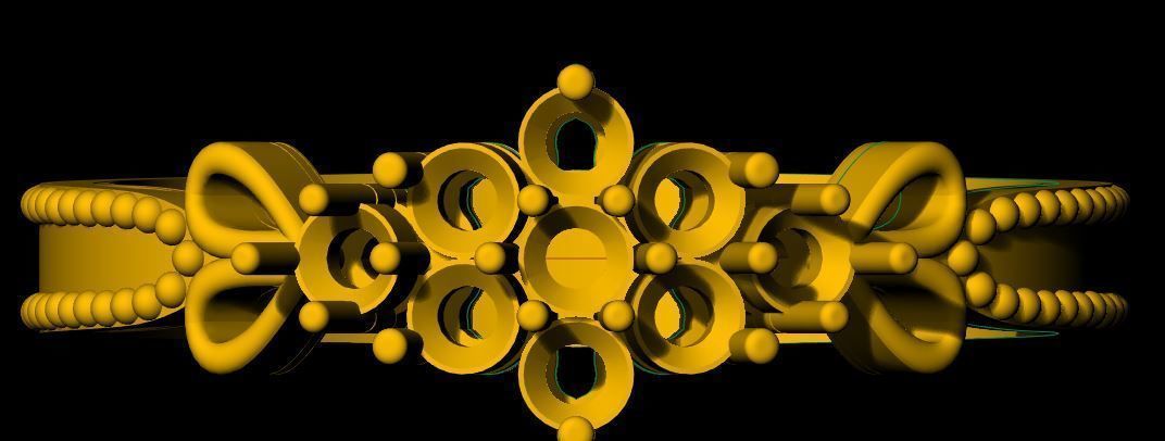 Cluster Ring 3dm and stl file 3D print model_2