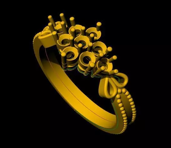 Cluster Ring 3dm and stl file 3D print model_0